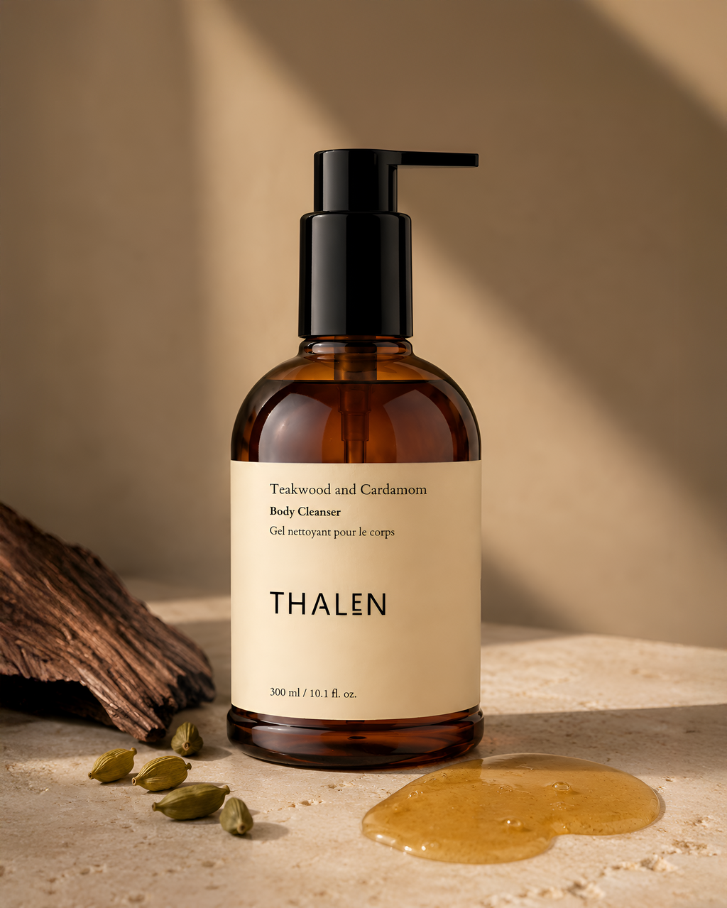 Thalen Teakwood and Cardamom Body Cleanser